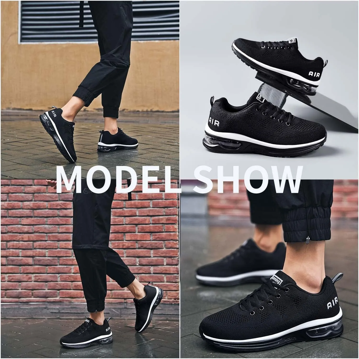 AUPERF Men's Air Running Shoes Lightweight Breathable Workout Footwear Walking Sports Tennis Sneaker