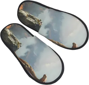 Autumn Dragon Mountain View Print Women'S Cozy Life No Slip Slippers Accessory