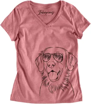 Aviator Raisin The Flat-Coated Retriever Dog Triblend T-Shirt