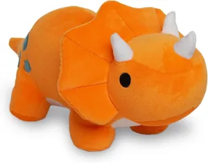 Avocatt Orange Dinosaur Triceratops Plushie - 10 Inches Stuffed Animal Plush Dino - Plushy and Squishy Dinosaur with Soft Fabric and Stuffing - Cute Toy Gift for Boys and Girls