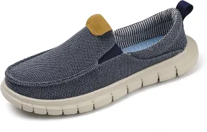 Azooken Men's Loafers Walking Canvas Lightweight Csual Slip-On Shoes