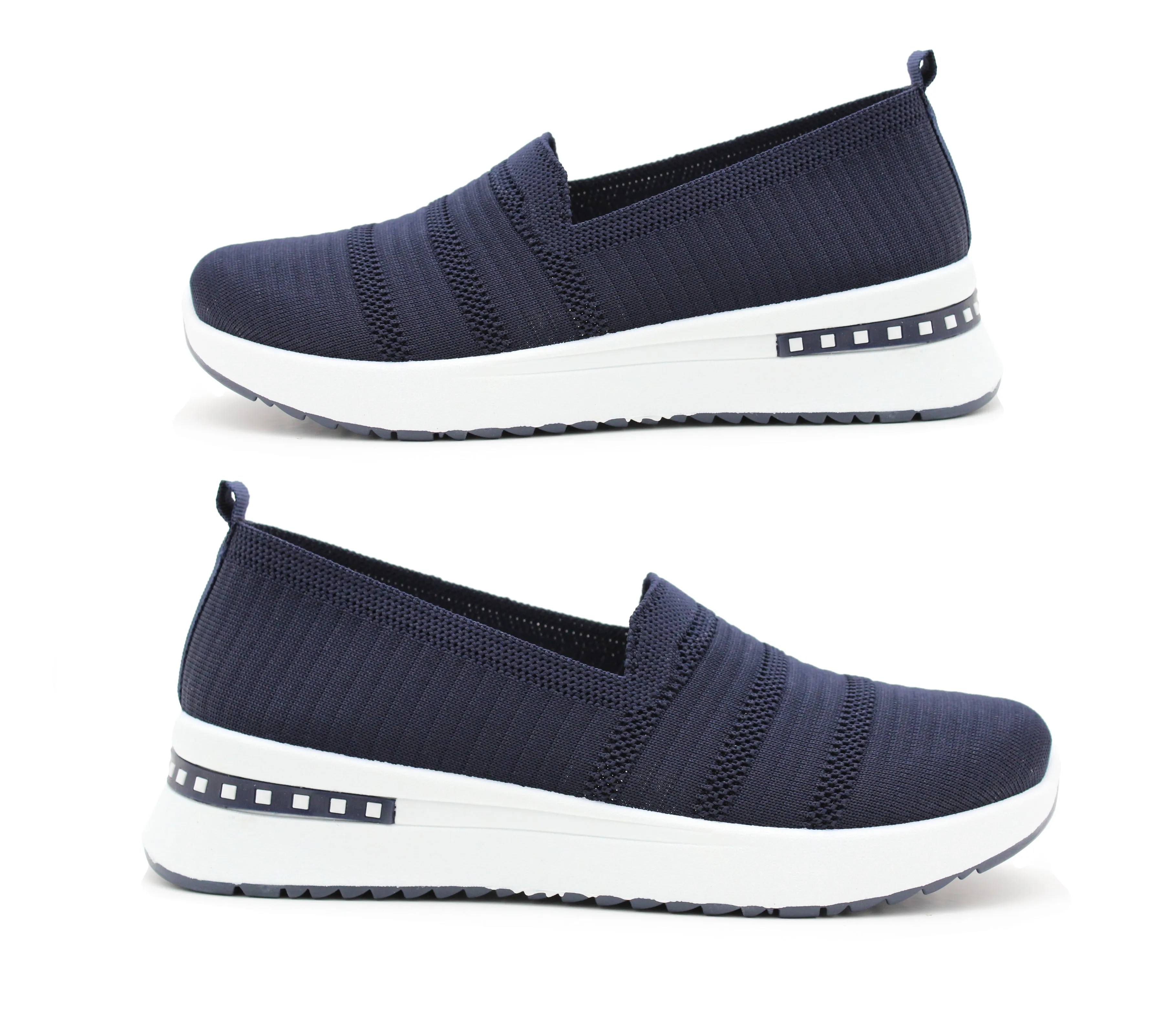 B863290 Womens Slip On Breathable Mesh Trainers