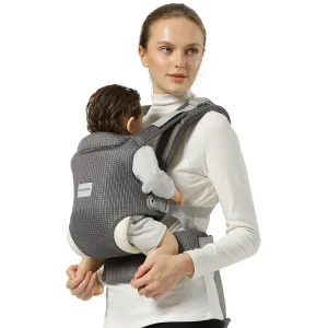 Baby Carrier - Newborn to Toddler, 7-30lbs, Breathable Mesh Fabric, Lumbar Support, Grey