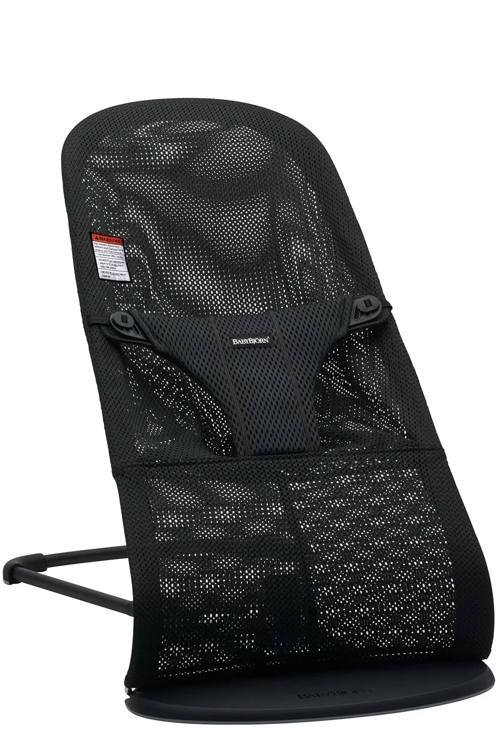 BabyBjörn Bouncer Bliss, Black Frame, Mesh, Black 2-in-1 Adjustable Baby Bouncer Seat and Toddler Chair, Newborn to Toddler (8-29 lbs), 4 Positions, Lightweight & Portable
