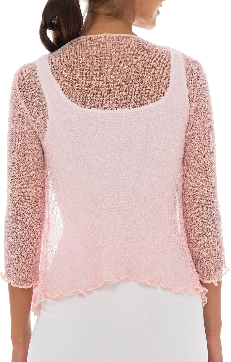 Back From Bali Womens Sheer Shrug Cardigan Lightweight Knit