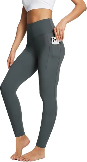 baleaf Women's Leggings with Pockets Tummy Control Workout High Waisted Athletic Running 7/8 Ultra Soft Gym Yoga Ankle Pants