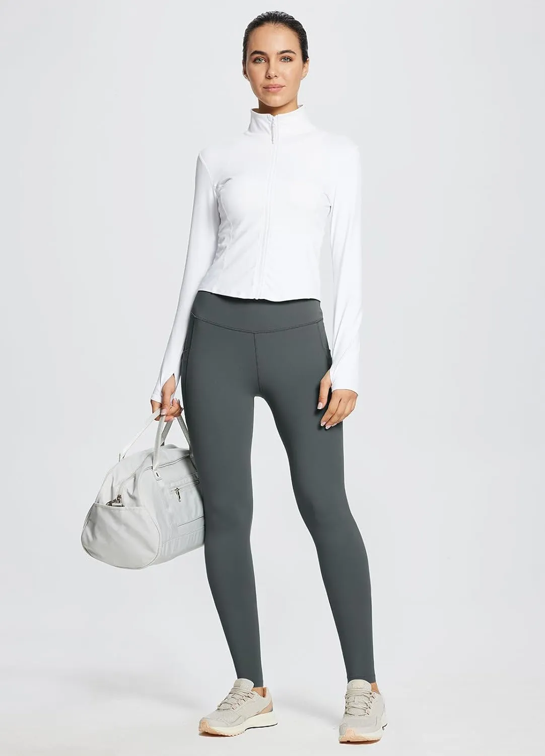 baleaf Women's Leggings with Pockets Tummy Control Workout High Waisted Athletic Running 7/8 Ultra Soft Gym Yoga Ankle Pants