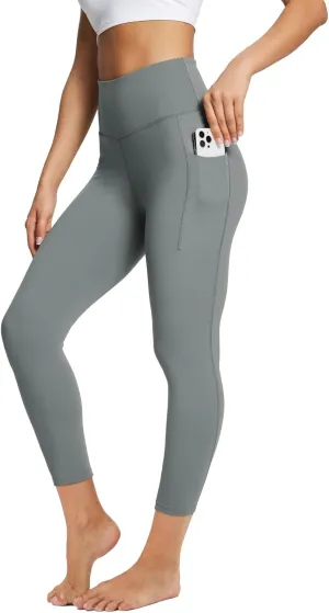 baleaf Women's Leggings with Pockets Tummy Control Workout High Waisted Athletic Running 7/8 Ultra Soft Gym Yoga Ankle Pants