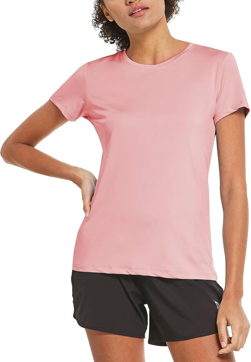 baleaf Women's Short Sleeve Running Workout Shirts Athletic Tops Lightweight Quick Dry Training Yoga Crewneck