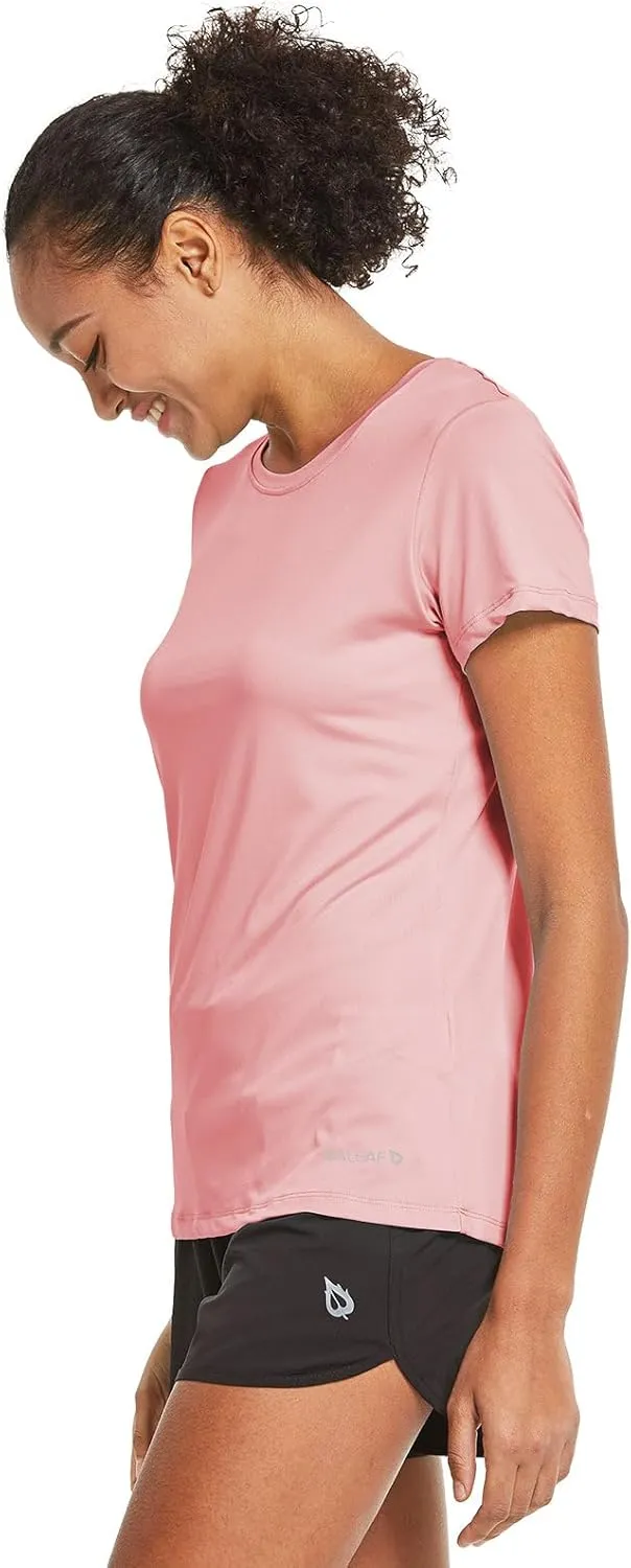 baleaf Women's Short Sleeve Running Workout Shirts Athletic Tops Lightweight Quick Dry Training Yoga Crewneck