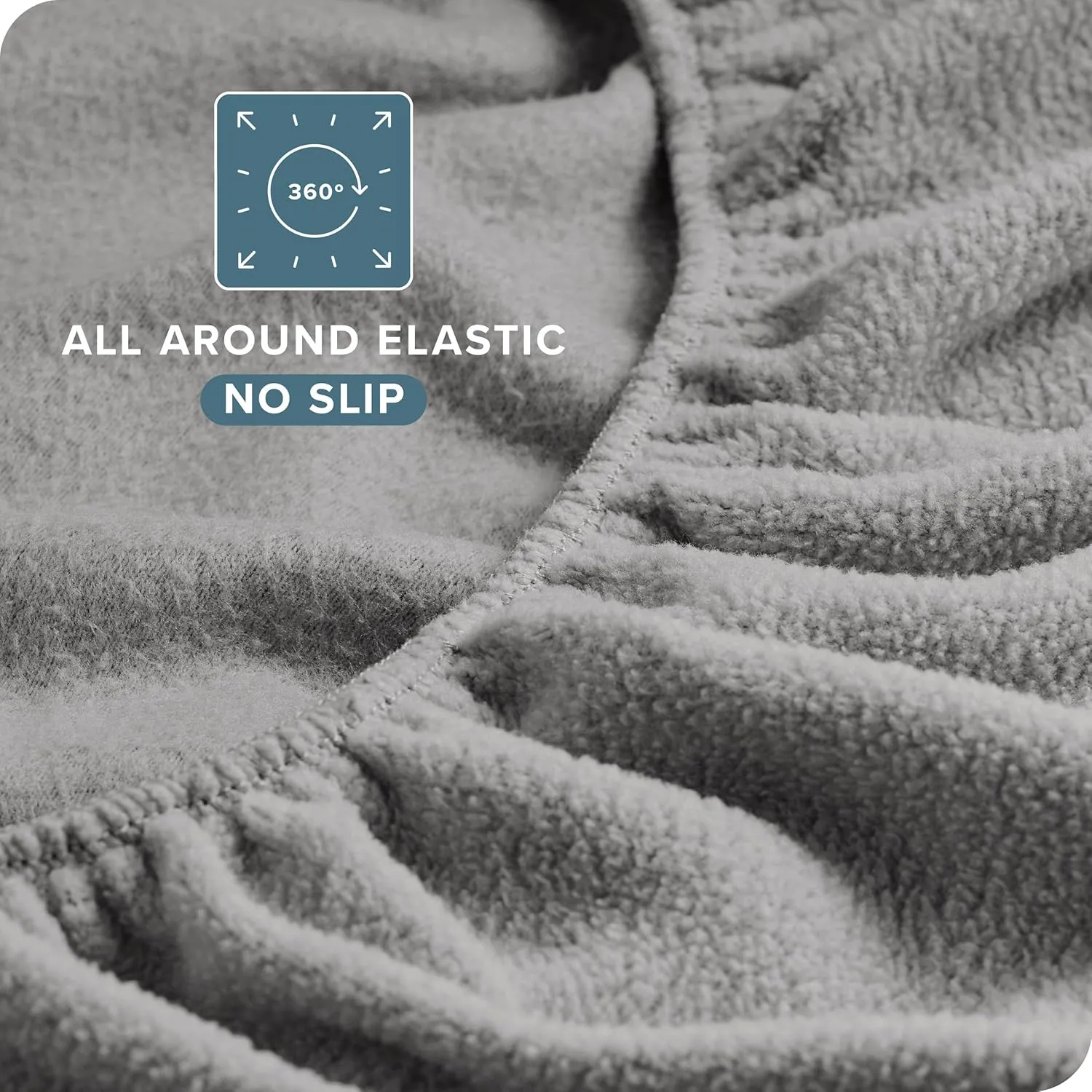 Bare Home Super Soft Fleece Sheet Set - Queen Size - Extra Plush Polar Fleece, No-Pilling Bed Sheets - All Season Cozy Warmth (Queen, Light Grey)