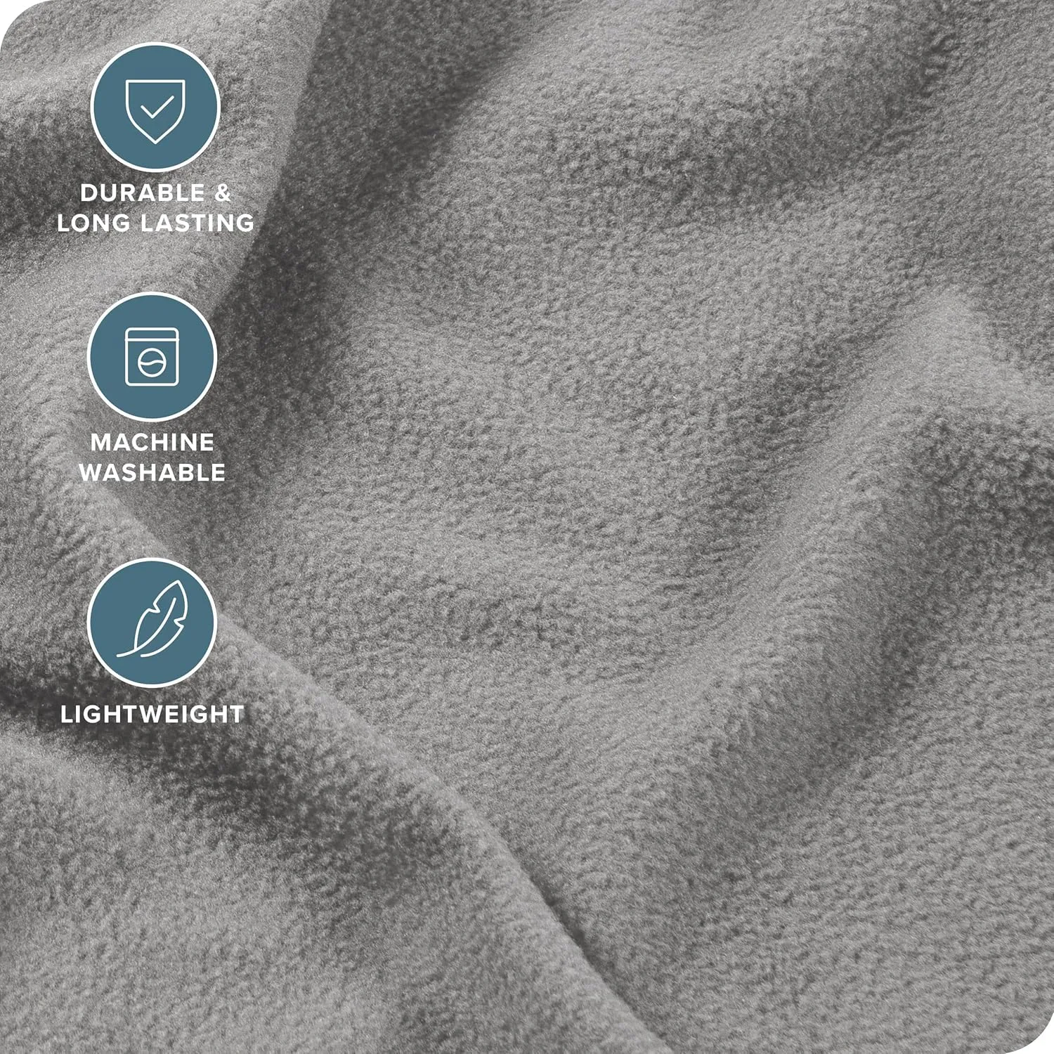 Bare Home Super Soft Fleece Sheet Set - Queen Size - Extra Plush Polar Fleece, No-Pilling Bed Sheets - All Season Cozy Warmth (Queen, Light Grey)