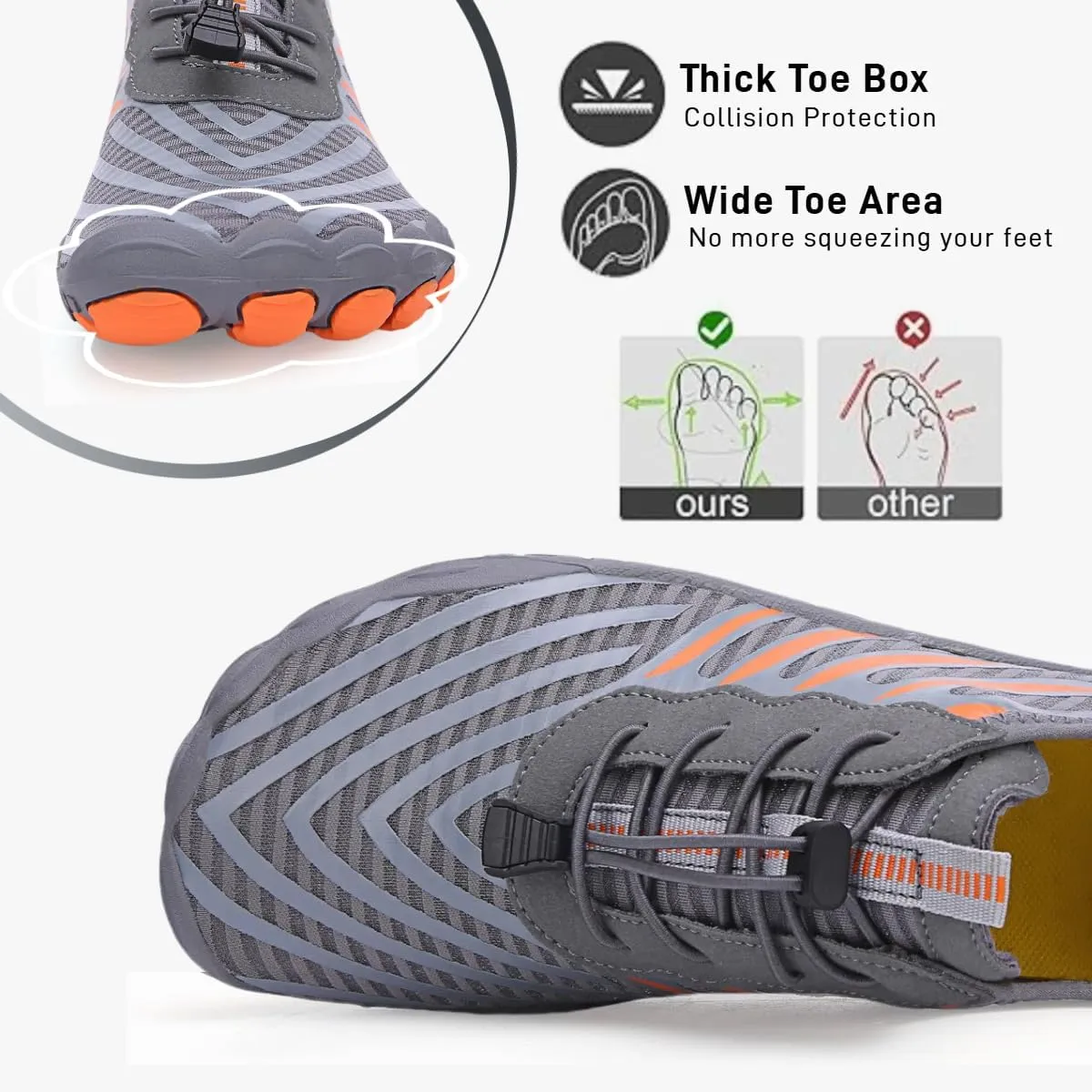 BareStep Active Barefoot Shoes Grounded Footwear Women Men Breathable Comfortable Slip on Hiking Water Shoes