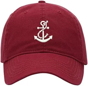 Baseball Cap Men Boat Anchor Embroidered Washed Cotton Dad Hat Baseball Caps