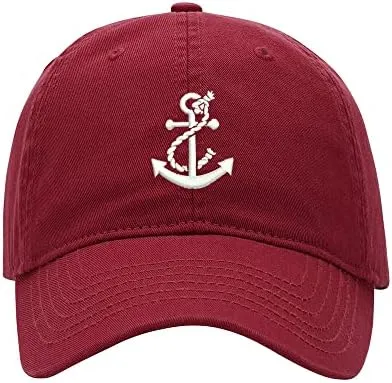 Baseball Cap Men Boat Anchor Embroidered Washed Cotton Dad Hat Baseball Caps