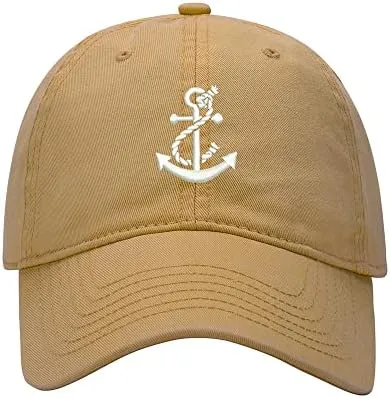 Baseball Cap Men Boat Anchor Embroidered Washed Cotton Dad Hat Baseball Caps