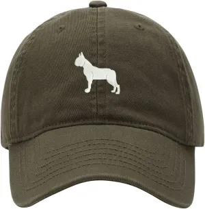 Baseball Cap Men Boston Terrier Embroidered Washed Cotton Dog Hat Baseball Caps