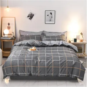 Bed Sheets Set, 3/4pcs Duvet Cover Bedding Set,Compatible with Queen Size Double Bed Comforter Quilt Cover Arranged Microfiber Bedding Linen Sheets Sets(B,Twin)