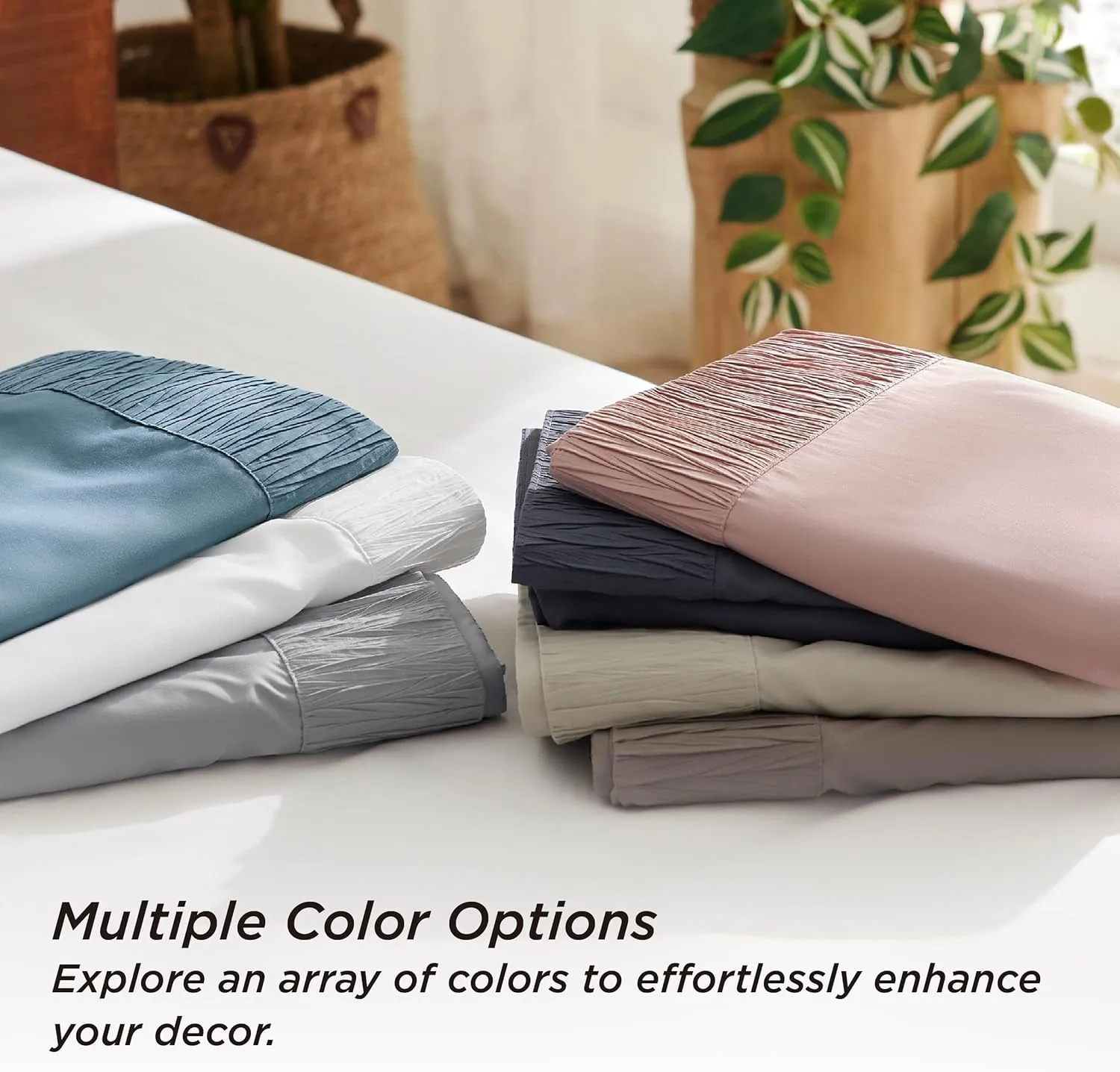 Bedsure Queen Sheet Set - 4 Pieces Soft Queen Size Sheets - Breathable & Cooling - Hotel Luxury - Easy Care Polyester Microfiber Bedding for Women, Men, Bright White