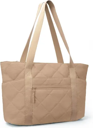 befen Laptop Tote Bag for Women Work, Travel Tote Bags Nurse Puffer Quilted Handbags, Lightweight Waterproof Beach Purse