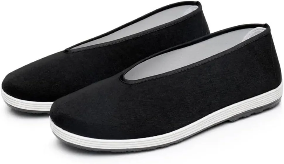 Beijing Cloth Shoes for Men Lightweight Anti-Slip Soft Bottom Breathable Slip-On Casual Shoes