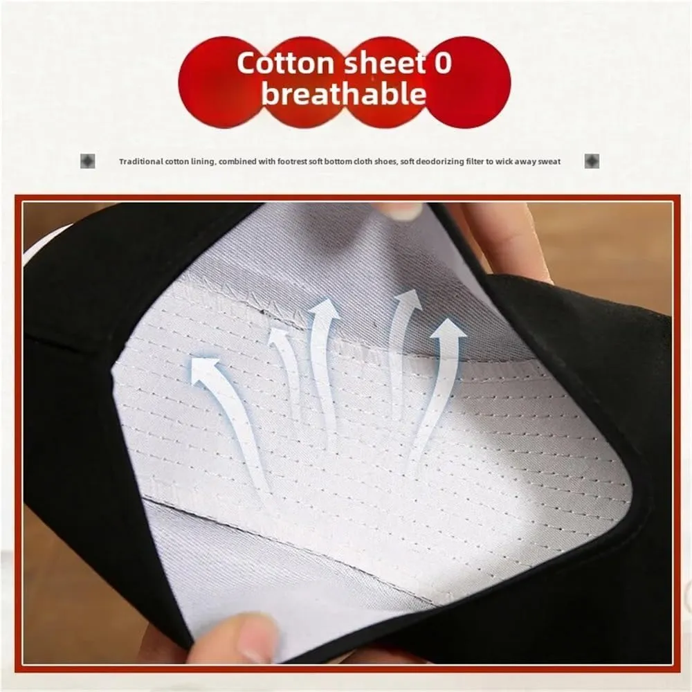 Beijing Cloth Shoes for Men Lightweight Anti-Slip Soft Bottom Breathable Slip-On Casual Shoes