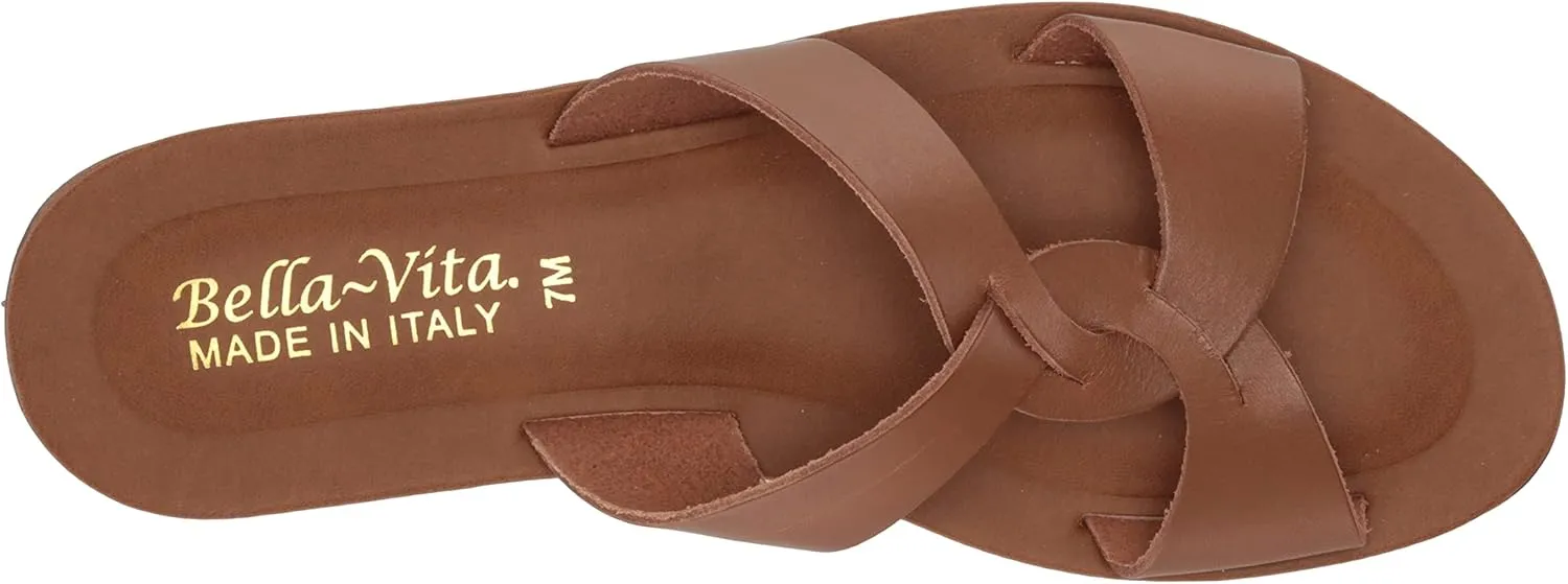 Bella Vita Women's Ona-Italy Sparkle Slide Flat Sandal