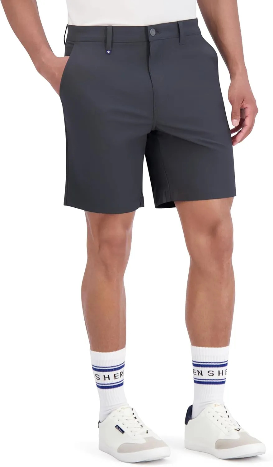 Ben Sherman Men's Golf Four-Way Stretch, Lightweight, Quick-Dry, Breathable, Flat Front Casual Shorts, 8" Inseam