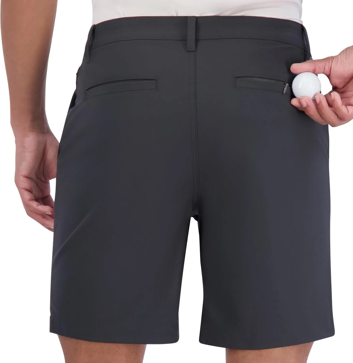 Ben Sherman Men's Golf Four-Way Stretch, Lightweight, Quick-Dry, Breathable, Flat Front Casual Shorts, 8" Inseam