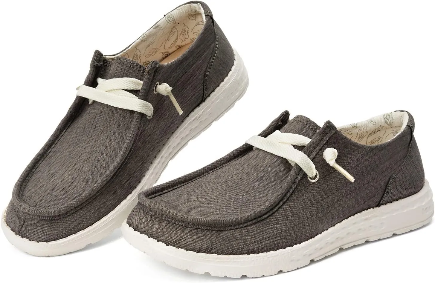 BENEKER Women's Loafers Slip On Low Top Sneakers Casual Boat Shoes Comfortable Walking Flats Breathable Canvas Shoes