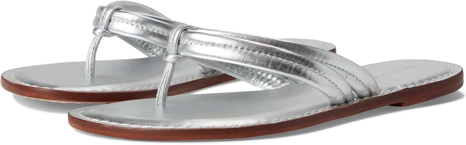 Bernardo Women's Miami Flat Sandal, Silver, 8.5
