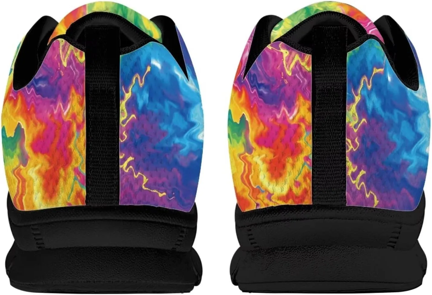 Bigcardesigns Womens Lightweight Athletic Fashion Sneaker Jogging Running Sports Shoes Colorful Floral Design