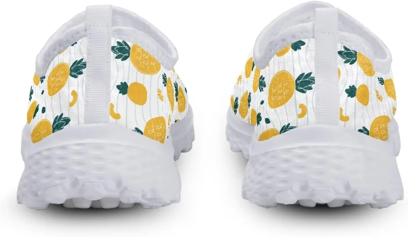 Binienty Unisex Printed Trainers Gym Running Shoes Lightweight Slip-On Walking Sneakers for Women Men