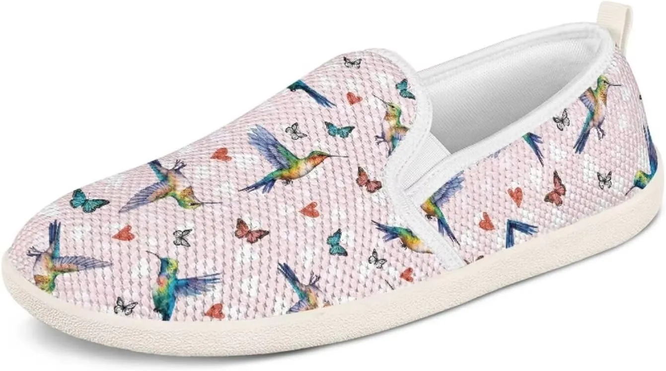 Binienty Women's Breathable Flats Shoes, Soft Slip on Loafers Flats Cozy Lightweight Walking Sneakers US 5.5-10.5