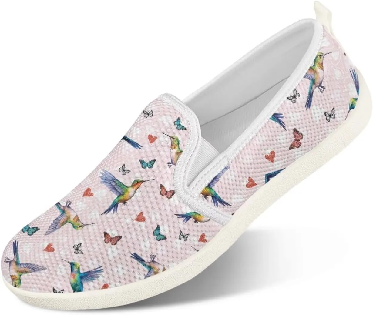 Binienty Women's Breathable Flats Shoes, Soft Slip on Loafers Flats Cozy Lightweight Walking Sneakers US 5.5-10.5