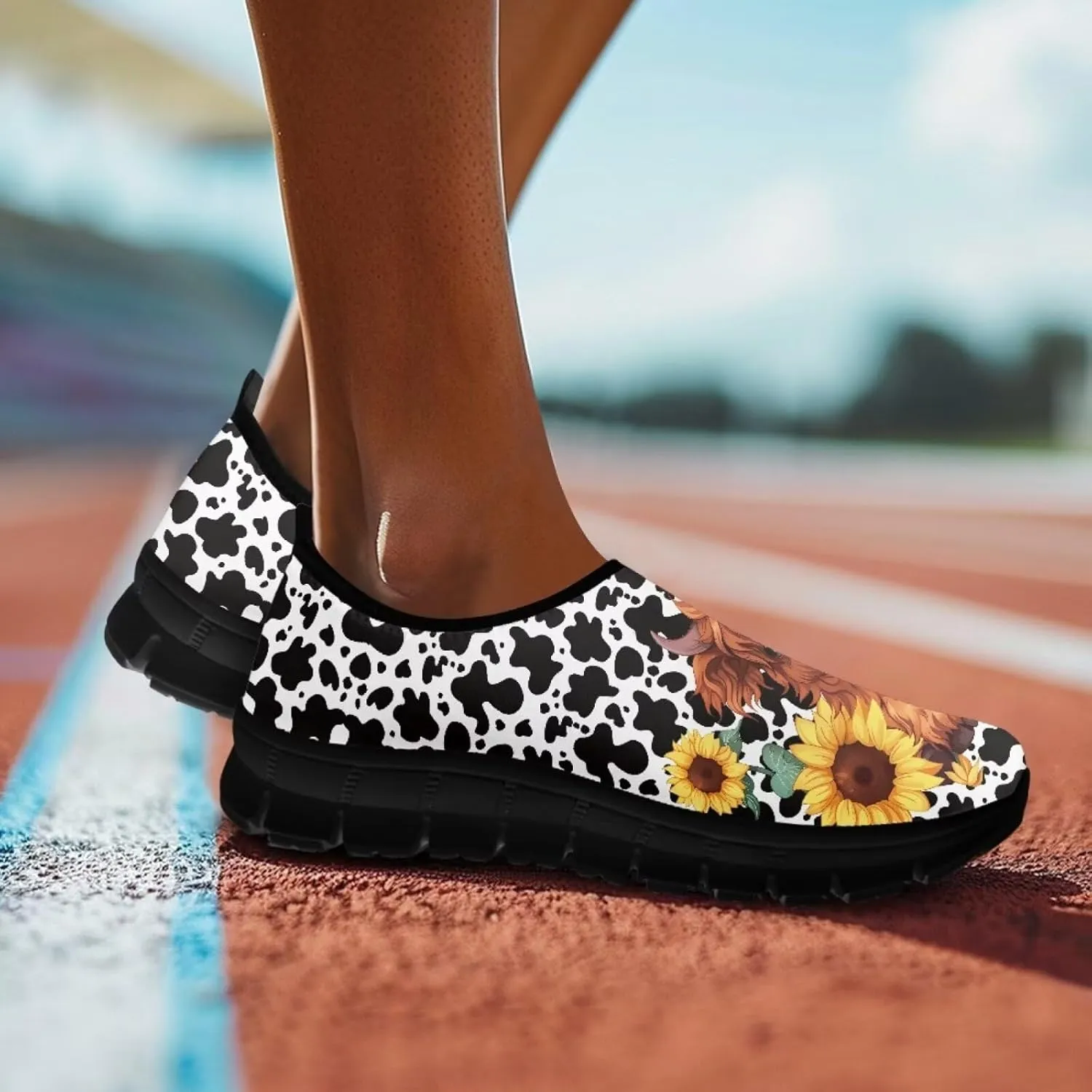 Binienty Womens Slip On Running Shoes Casual Loafers Shoes Arch Support Walking Shoes Breathable Anti Skid