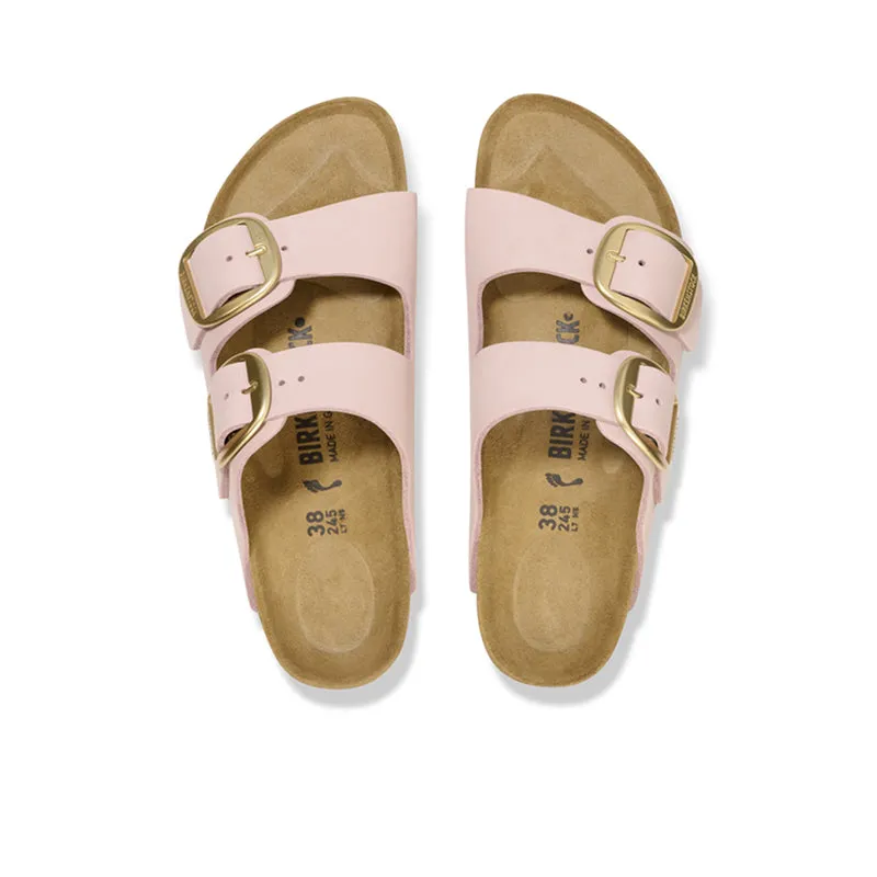 Birkenstock Arizona Big Buckle Nubuck Leather Soft Pink Sandals