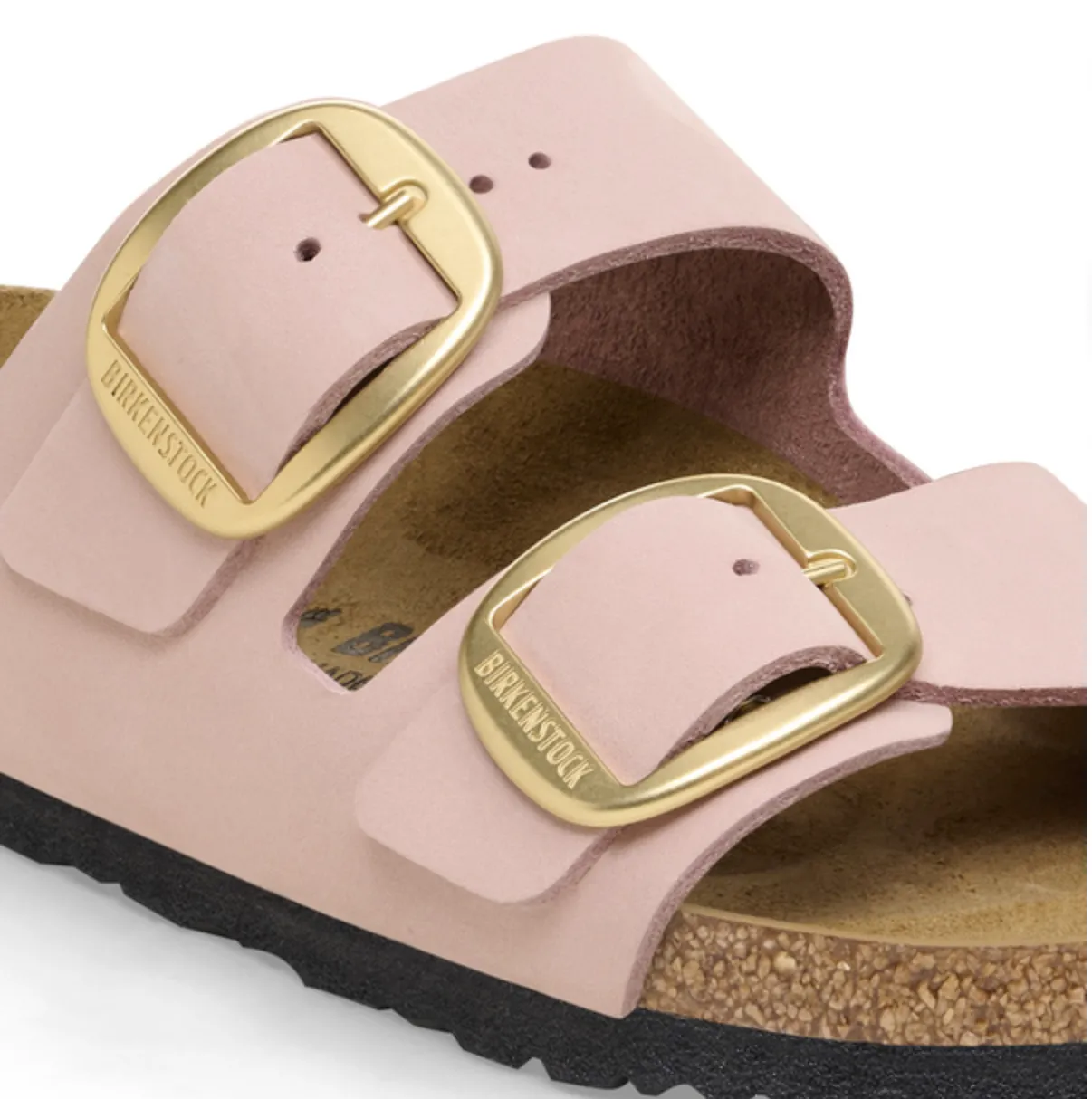 Birkenstock Arizona Big Buckle Nubuck Leather Soft Pink Sandals