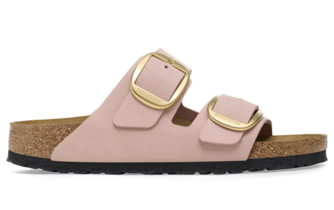 Birkenstock Arizona Big Buckle Nubuck Leather Soft Pink Sandals