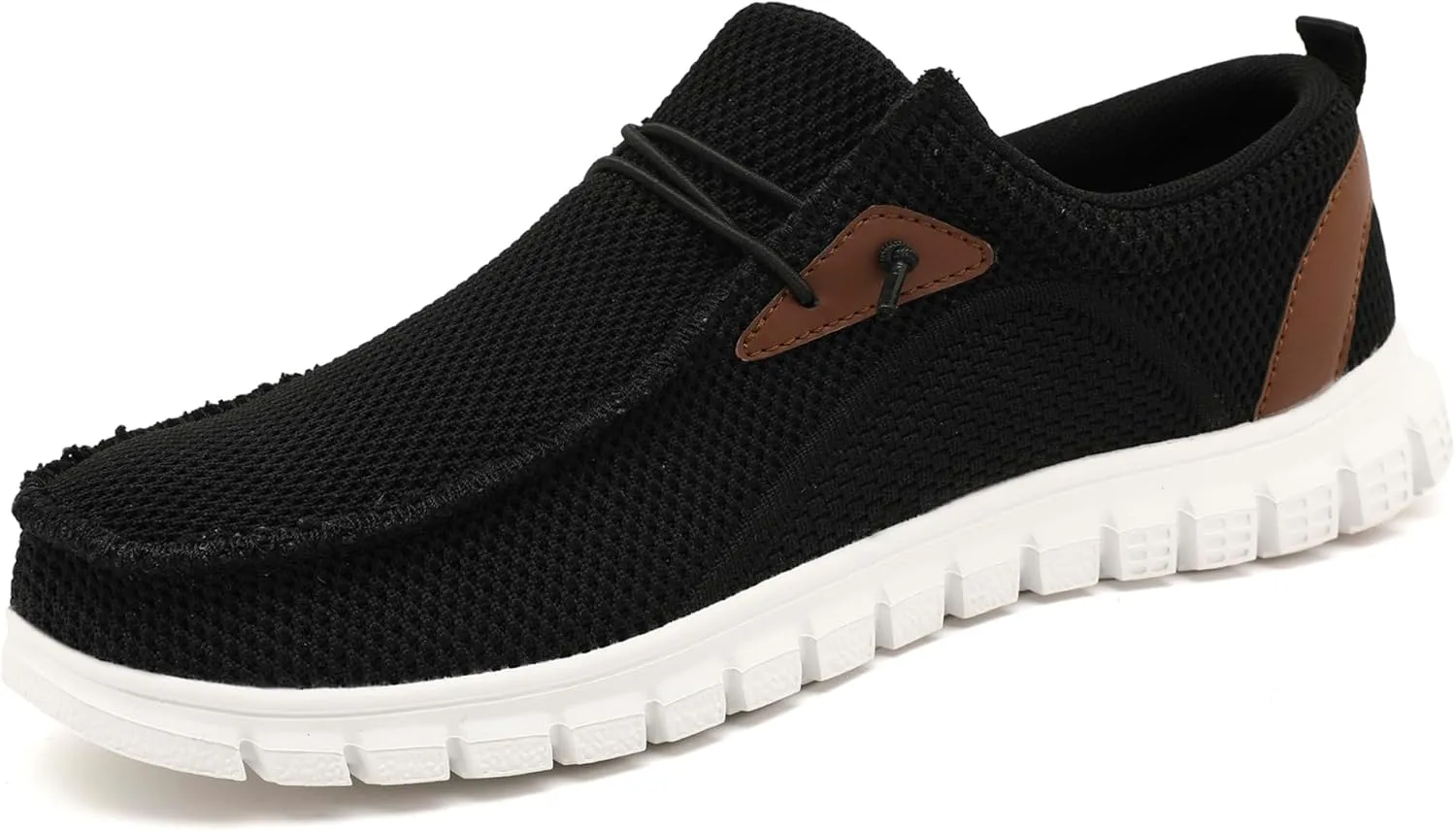 Black Shoes Mens Loafers & Slip-ons|Casual Dress Business Boat Shoes Lightweight Slip on Walking Sneakers Slippers
