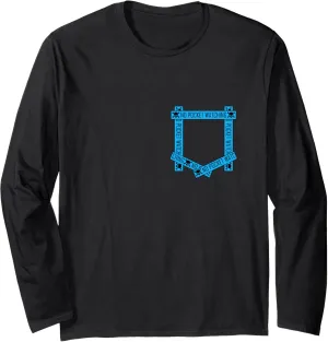 Blue Absolutely No Pocket Watching! Blue Graphic Long Sleeve T-Shirt