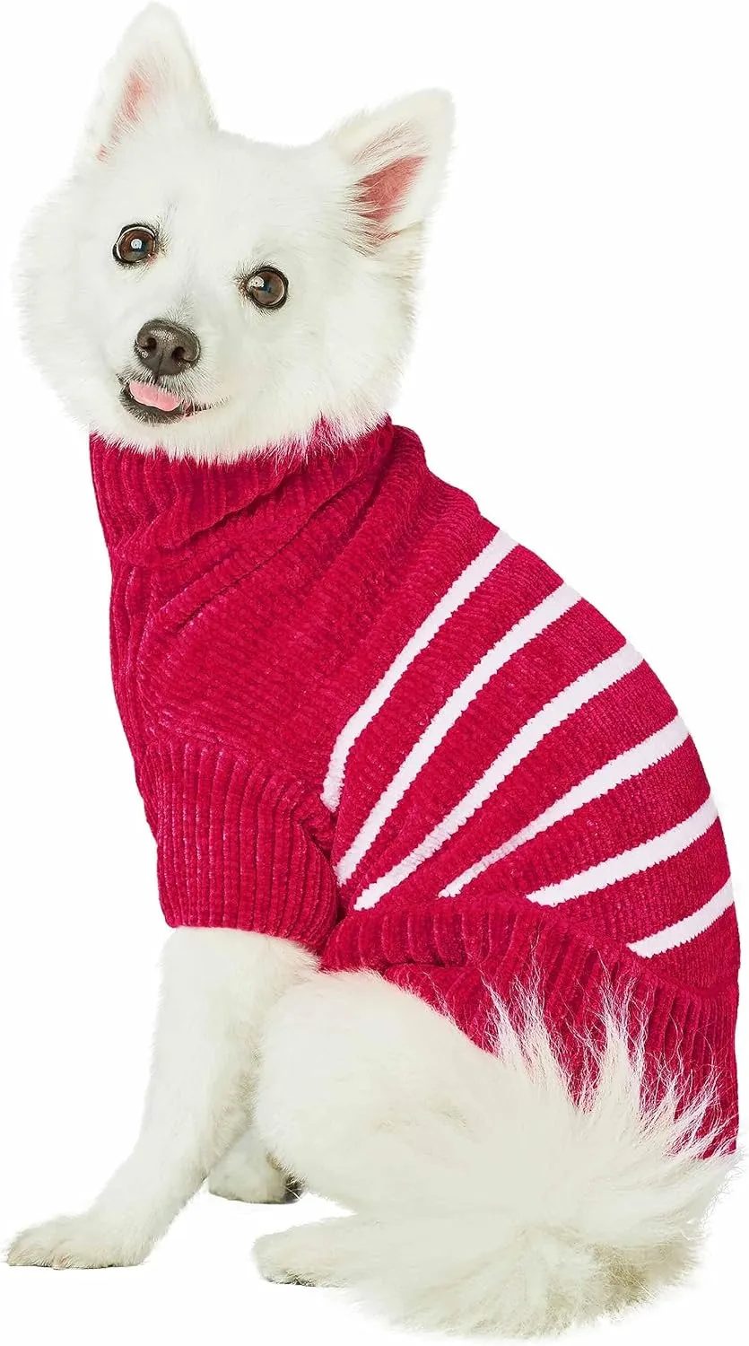 Blueberry Pet Ultra Soft Dog Sweater, Hot Pink, 10"- Warm Dog Coat for Winter, Coz Dog Sweaters, Small Dog Coat, Soft Dog Fleece Sweater for Small Dog