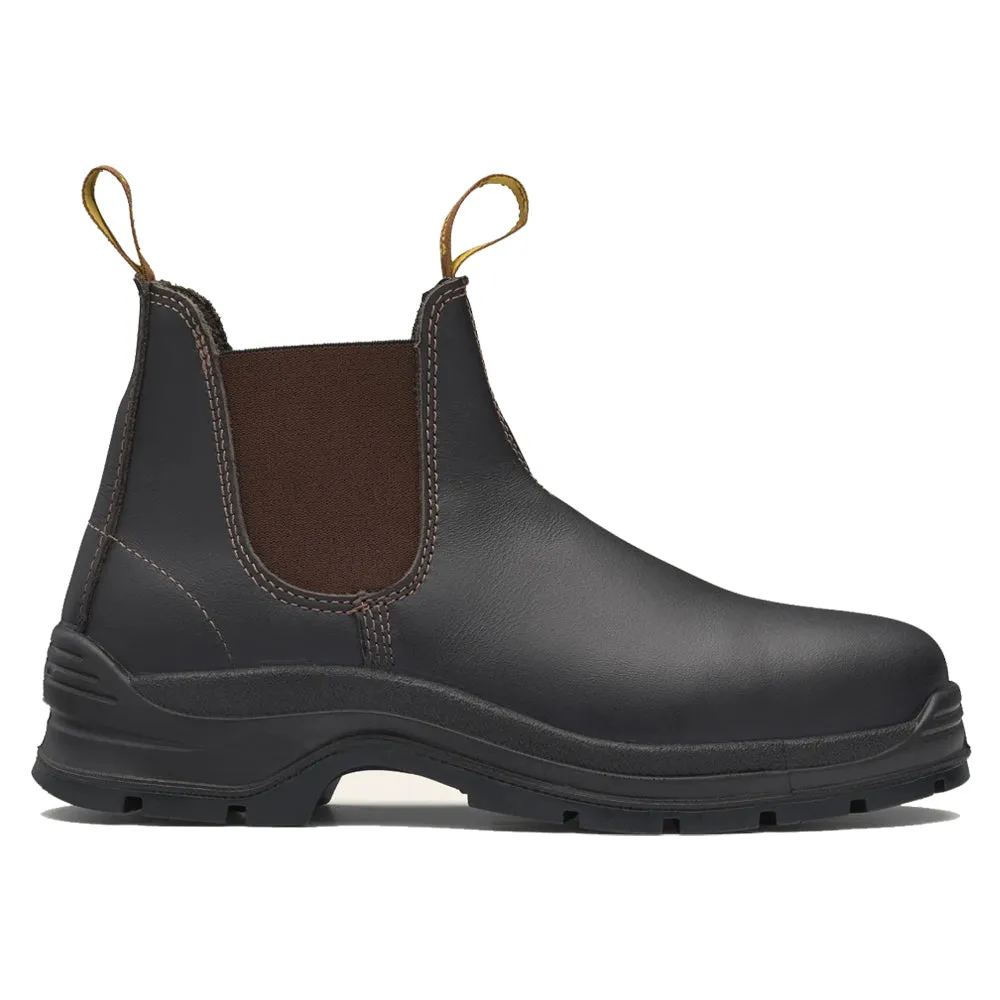 Blundstone Brown Waxy Leather Elastic Sided Safety Boot