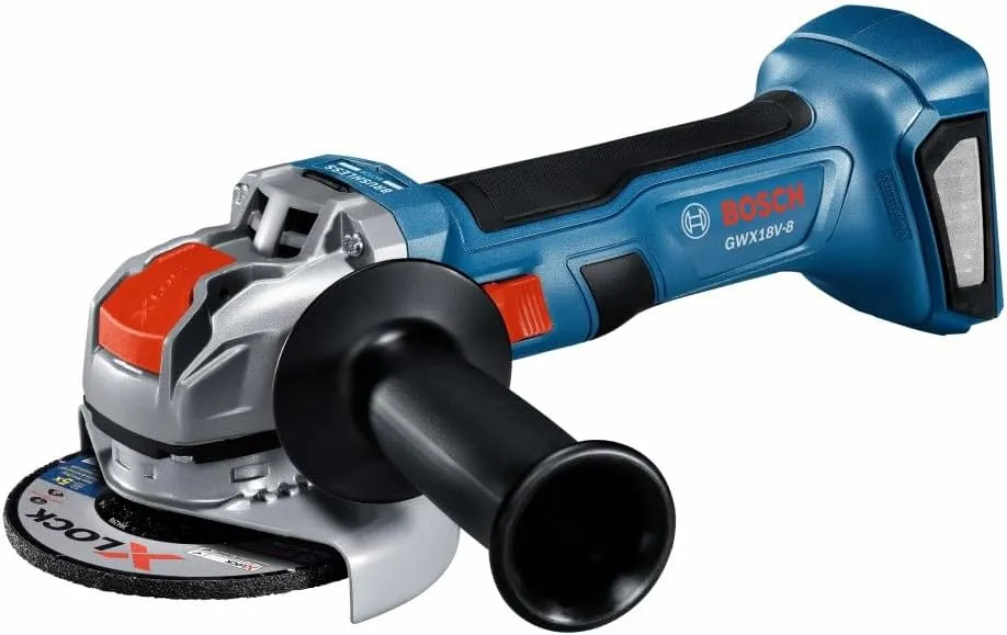 BOSCH GWX18V-8N 18V X-LOCK Brushless 4-1/2 Inch Angle Grinder with Slide Switch, Tool-free Disc Swap (Bare Tool)