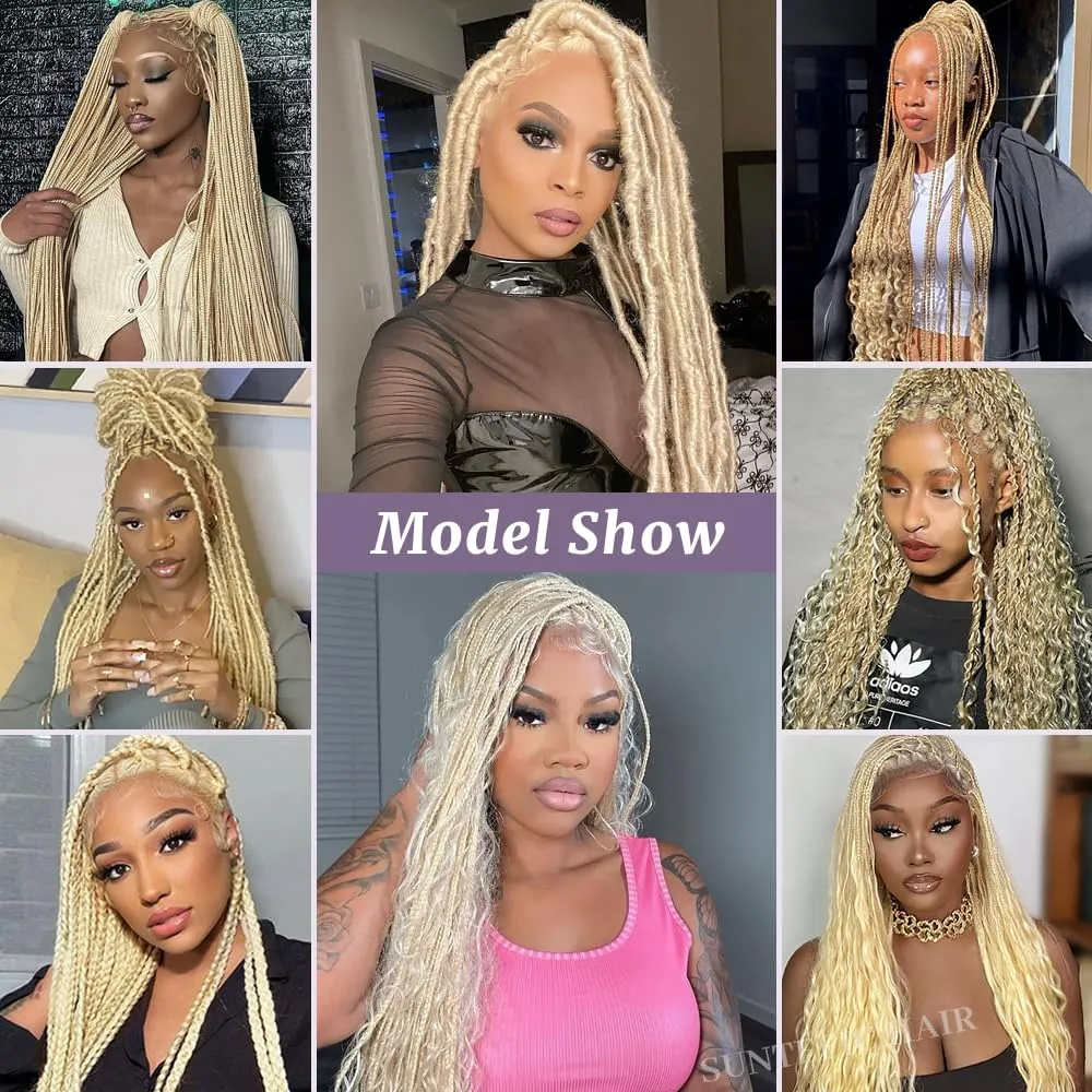 Braided Wig Cap With Baby Hair Crochet Wig Cap For Crochet Braids Hair Glueless Double Full Hd Lace Wig Caps For Black Women (Blonde-123)