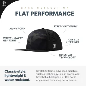 Branded Bills New Jersey Stealth PVC Flat Performance, Snapback Closure, Lightweight, Comfortable Baseball Cap