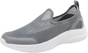 Breathable Mesh Men's Slip on Walking Shoes Lightweight Comfortable Sneakers with Durable Outsole for Gym, Walking & Casual Use Fahionable Water Friendly Summer Quick Drying Shoes