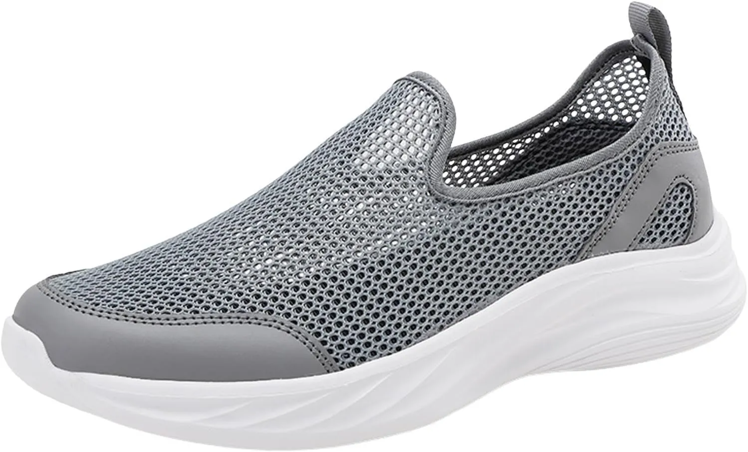 Breathable Mesh Men's Slip on Walking Shoes Lightweight Comfortable Sneakers with Durable Outsole for Gym, Walking & Casual Use Fahionable Water Friendly Summer Quick Drying Shoes