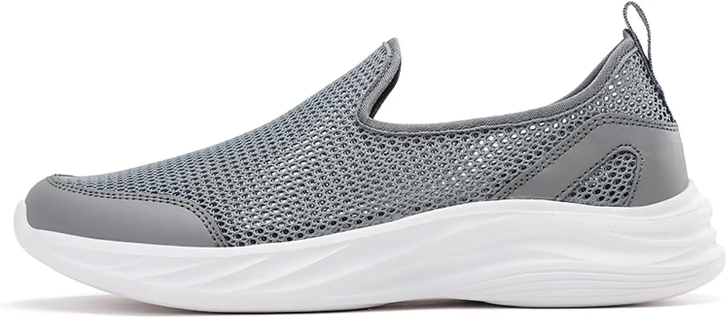 Breathable Mesh Men's Slip on Walking Shoes Lightweight Comfortable Sneakers with Durable Outsole for Gym, Walking & Casual Use Fahionable Water Friendly Summer Quick Drying Shoes