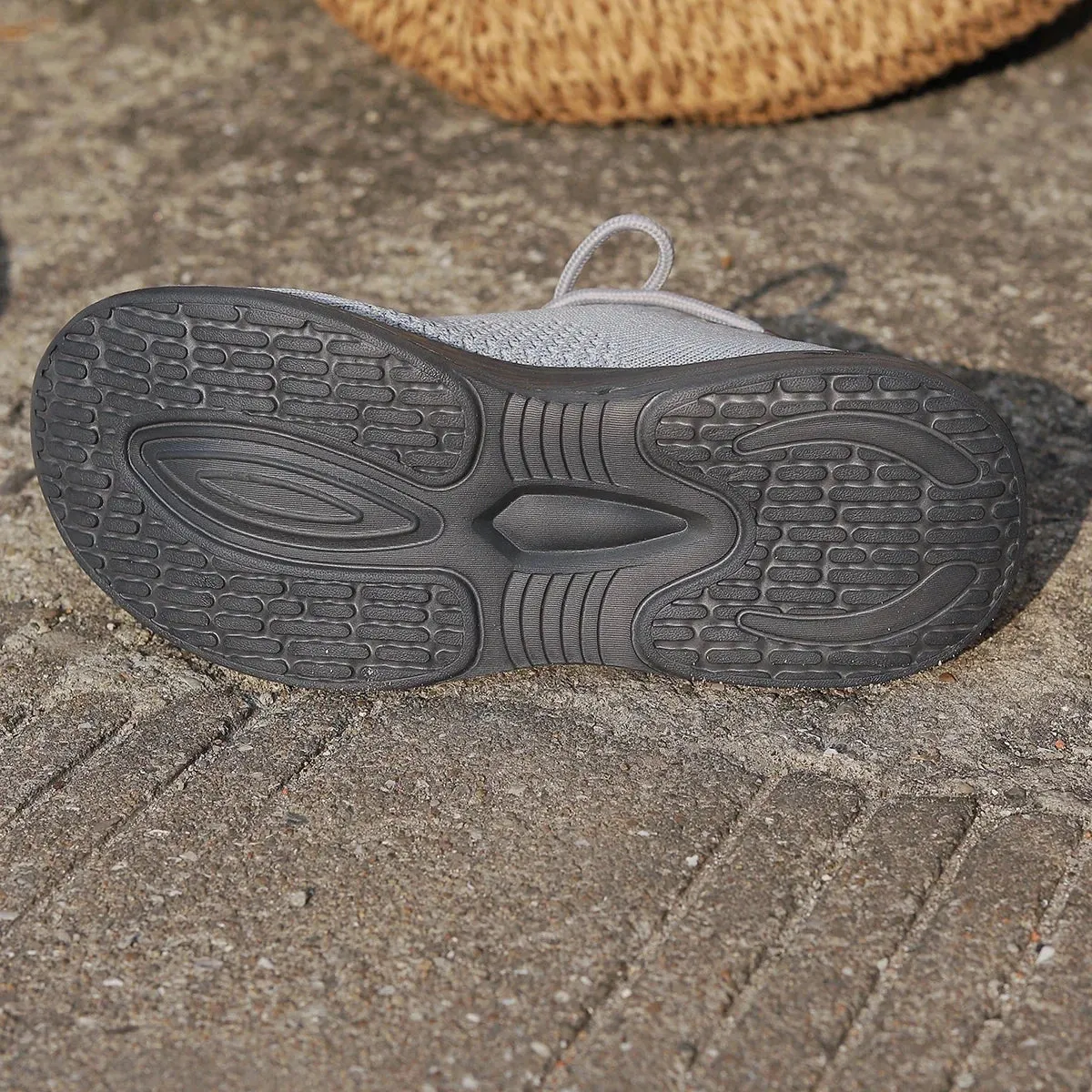 Breathable White Knit Sneakers - Lightweight Slip-On Summer Trainers